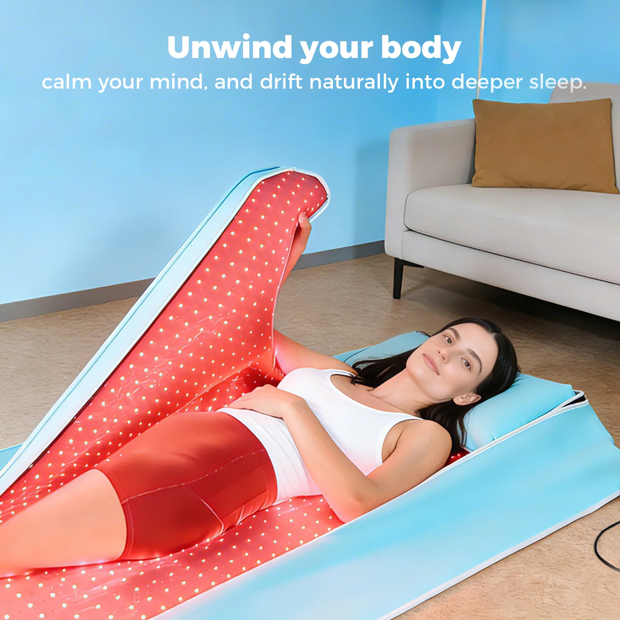 QuasarMD MintWave Full-Body Red + NIR Light Therapy Mat - Image 6
